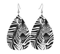 Orecchini Da Donna Pelle Sintetica Zebras Print Design Di Fascia Alta Gioielli Accessories Per Adatti Per L'Uso Quotidiano For Women Girls