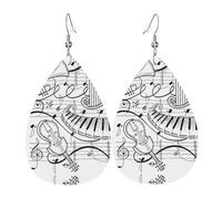 Orecchini Da Donna Piano Note Musical Melody Orecchino In Ecopelle Confortevoli Classico Goccia D'Acqua Orecchini, Per Party, Carnevale, Ouple