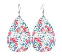 Orecchini da donna romantici a forma di farfalla, motivo floreale con uccellini e farfalle, orecchini pendenti a forma di stella, gioielli chic per celebrazioni, One Size, Pelle