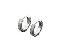 Orecchini da donna | scintillanti zirconi taglio rotondo | Orecchini in argento sterling 925 | Eleganti per il matrimonio o la vita di tutti i giorni, Taglia unica, Acciaio inossidabile, Nessuna