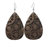 Orecchini Da Donna Steampunk Mechanical Gears Ecopelle Orecchino Decorazioni Per Feste Classico Orecchini A Goccia Lunghi, Per Birthday, Ouple, Valentine'S Day
