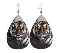 Orecchini Da Donna Tiger At Rest Prints Ecopelle Orecchino Classico Confortevoli Goccia D'Acqua Orecchini, Per Valentine'S Day, Wedding, Birthday