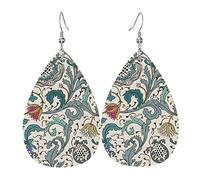 Orecchini Da Donna Vintage Flowers Flower Rural Nature Beige Orecchino In Ecopelle Moda Classico Orecchini A Goccia, Per Wedding, Birthday, Le Donne