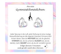 Orecchini da ginnastica per bambine, da ginnasta, regalo per figlia, sorella, nipote, nipote, per compleanno, Natale, inizio della scuola