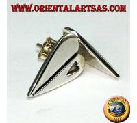Orecchini da lobo in argento 925 forma di cuore con un piccolo cuore traforato