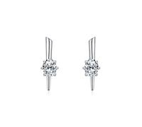 Orecchini da matrimonio, in argento 925, a forma di ramo, con zirconi rotondi, per la festa della mamma, Argento sterling, Zirconia cubica