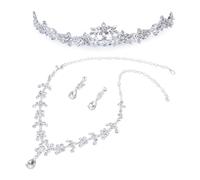 Orecchini da sposa da sposa decorati con strass di strass (Sliver)