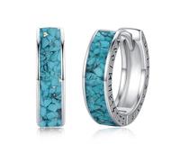 Orecchini da uomo e da donna, in argento sterling 925, celtico, vichingo, rune nordiche, gioielli irlandesi, regalo di Halloween, Argento sterling, Turchese