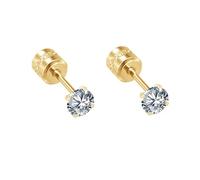 Orecchini da uomo, in acciaio inox, da donna, in argento, 2/8 mm, rotondi, con zirconi per gioielli di nozze, 3 MM, Acciaio inossidabile, Zirconia cubica