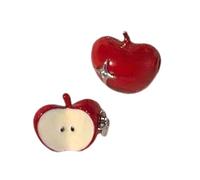Orecchini dal design classico della frutta in lega di alta qualità con zirconi iridescenti per l'eleganza di tutti i giorni, eleganti accessori da ufficio, Taglia unica, come descritto