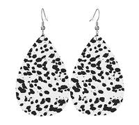 Orecchini Dalmatian Print Pattern Pendenti Moda Orecchiniin Pelle Leggeri Ciondolo Orecchio Per Donne Feste Ragazze