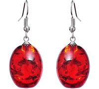 Orecchini d'ambra Orecchini a gancio Orecchini con temperamento Accessori per gioielli per feste RossoTrattamento professionale