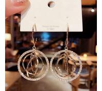 Orecchini d'Amore con Fiocco in Rosa intarsiato con zirconi per Le Donne, Gioielli da Sposa, Regali di Compleanno