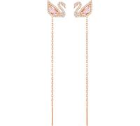 Orecchini 'Dazzling Swan' Donna Swarovski One Size oro rosé / rosa / argento