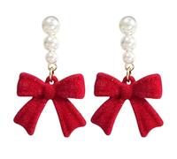 Orecchini delicati con ciondolo a fiocco chic gioielli piercing all'orecchio alla moda ganci per orecchie gioielli ornamento per le donne dolci orecchini a fiocco, One Size, come descritto, come