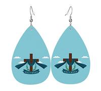 Orecchini della Settimana Santa per le donne Orecchini pendenti a goccia in pelle leggera per ragazze