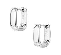 Orecchini dell'amicizia in argento Sterling 925, piccoli orecchini in argento chunky per donne alla moda, piccoli orecchini a cerchio in argento, piccoli spessori, per orecchini da uomo, Taglia unica