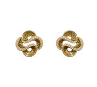 Orecchini di camelia di montagna con zircone verde di nicchia femminile alla moda Design semplice Decorazione dell'orecchio a vento freddo