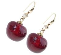 Orecchini di ciliegio, orecchini di ciliegia, orecchini di ciliegia, orecchini di ciliegia, orecchini dolci, piercing per la dichiarazione dei denti, festa e moda casual