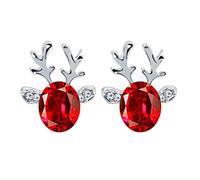 Orecchini di Corna di Moda Orecchini di Renne con Pietre preziose di Cristallo Eleganti Borchie Accessori di Gioielli tridimensionali per Le Donne Compleanno di Ragazze Nice Processing