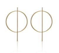 Orecchini di dichiarazione di moda Orecchini geometrici rotondi in metallo per le donne Orecchini pendenti Orecchini pendenti Gioielli punk moderniTrattamento seducente