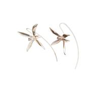 Orecchini di fiori Iris Moda cento orecchini di alto livello senso degli orecchini-silver