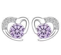 Orecchini di Goccia di Moda per i Regali delle Donne, Regalo dei monili degli Orecchini della Vite prigioniera dell'orecchio del Cuore di Amore intarsiato di zirconi cubici Convenient Design