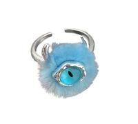 Orecchini di Halloween Divertenti Anelli Aperti Cartoon Peluche Piccoli Mostri Anelli Gioielli di Moda Per Le Donne Ragazze Accessori di Halloween, Blue, come descritto, come descritto