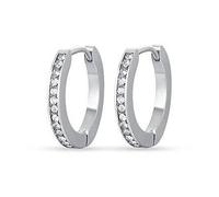 Orecchini Donna Luca Barra In Acciaio A Cerchio Con Strass OK1238