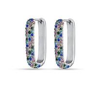 Orecchini di Luca Barra da donna. Orecchini in acciaio con cristalli multicolor. Orecchini di misura: 13 x 20 mm. La referenza è OK1247