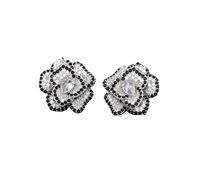 Orecchini Di Lusso Leggeri Di Alta Qualità Con Rose, Orecchini Tridimensionali Con Intarsi Di Zirconi A Forma Di Fiore Alla Moda(R)