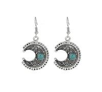 Orecchini di Moda Modello Turchese Luna Donna Ragazze Orecchini Donna Gioielli Accessori 1 Paio, Argento Creativo e utile Fashion Book