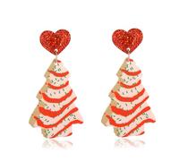 Orecchini di Natale per le donne orecchini per le vacanze lampadine colorate fiocco cane Babbo Natale Jingle Bell albero di Natale orecchini pendenti regalo di Natale festival gioielli, Acrilico