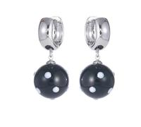 Orecchini Di Nicchia Di Lusso Leggeri Di Alta Qualità Francesi, Temperamento Letterario, Perline Di Cotone, Fibbie For Orecchini Di Perle, Orecchini Alla Moda Con Perline A Pois(W)