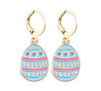 Orecchini di Pasqua per le donne Orecchini di coniglietto di legno di Pasqua Orecchini pendenti con uova di carota Orecchini primaverili eleganti e carini per le donne Ragazze Orecchini (F, One Size)