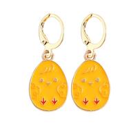 Orecchini di Pasqua per le donne Orecchini di coniglietto di legno di Pasqua Orecchini pendenti con uova di carota Orecchini primaverili eleganti e carini per le donne Ragazze Orecchini (A, One Size)