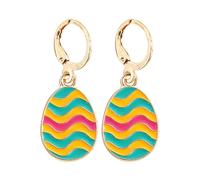 Orecchini di Pasqua per le donne Orecchini di coniglietto di legno di Pasqua Orecchini pendenti con uova di carota Orecchini primaverili eleganti e carini per le donne Ragazze Orecchini (D, One Size)