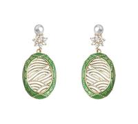 Orecchini di Perla con Perla e Zircone Eleganza Classica, Regalo per Anniversario di Compleanno per le Donne