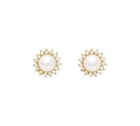 Orecchini di perle barocchi vintage francesi per donna, lusso leggero con un tocco di alta gamma, piccoli e semplici stud