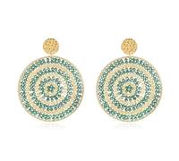 Orecchini di perle colorate per donna stile boho grandi orecchini pendenti fatti a mano gioielli alla moda idea regalo, Zinco, Non pietra preziosa