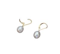Orecchini di Perle Coltivate d'acqua Dolce da Donna 14K Placcato Oro Leverback Orecchini Pendente di Perle a Bottone 7-8mm Regali di Qualità per il Compleanno di San Valentino Mamma Ti È Piaciuta