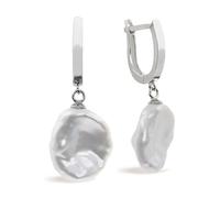 Orecchini di Perle coltivate d'acqua dolce da Donna- Perle barocche Keshi grandi 12,00-13,00 mm di SECRET & YOU - Argento sterling 925 placcato Oro o Rodiato
