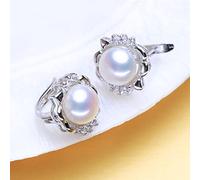 Orecchini di Perle d'Acqua Dolce Naturali in Argento Sterling 925 Orecchini A Clip Bohémien per Le Donne Gioielli da Sposa per Feste Piacevoli