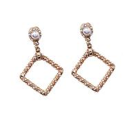 Orecchini di Perle d'imitazione Orecchini Pendenti Geometrici da Donna 4 cm * 2,4 cm Eleganti e Popolari