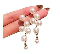 Orecchini di perle finte alla moda per le donne Femme elegante temperamento orecchini lunghi ragazze festa di nozze gioielli giftsNice e abile