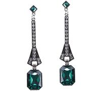 Orecchini di perle pendenti Art Déco vintage anni '20, accessori da sposa retrò, gioielli stile anni '20 per donne, elegante finitura anticata
