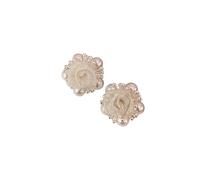 Orecchini di perle rosa in mesh, orecchini di temperamento delicato, accessori di nicchia LightLluxury, adatti per il pendolarismo quotidiano e gli incontri da indossare
