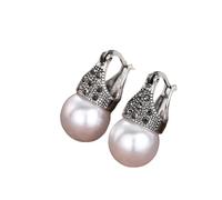 Orecchini di Perle simulate a Cuore/Rosa Vintage per Le Donne Design Creativo Temperamento Elegante Lady Wedding Party Jewelry