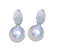 Orecchini di perle sofisticati con vera acqua dolce e lega robusta che sono adatti per tutte le occasioni per accessori, Taglia unica, come descritto