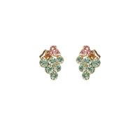 Orecchini di uva tempestati di diamanti di modo, orecchini creativi di frutta, semplici accessori da donna, Misura unica, Acciaio inossidabile, Nessuna pietra preziosa